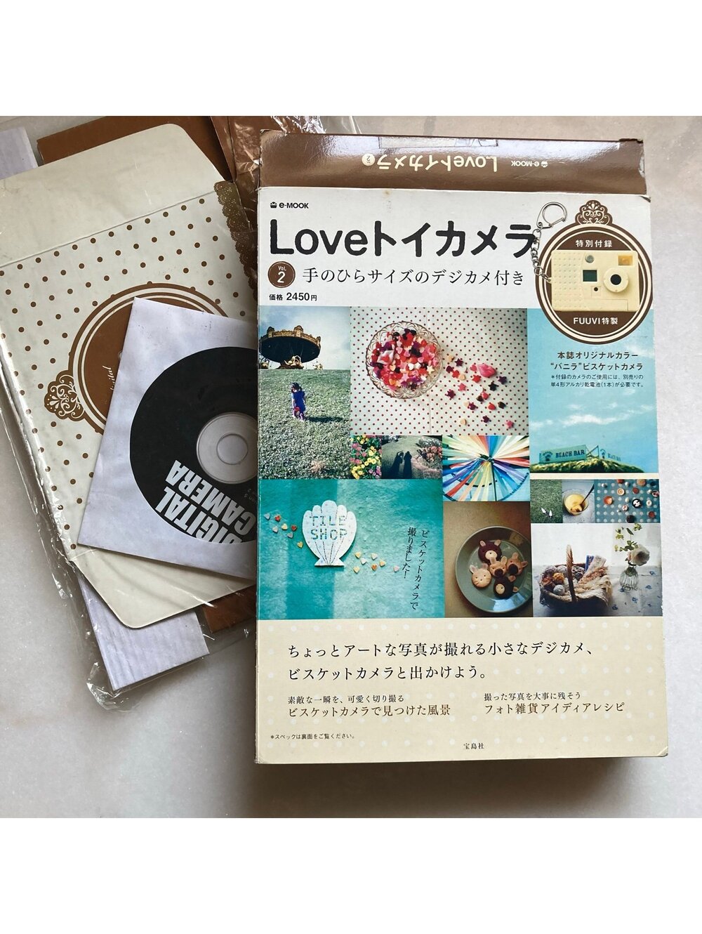 Fuuvi Biscuit Lofi Digital Toy Camera + Magazine Japanese Japan Keychain